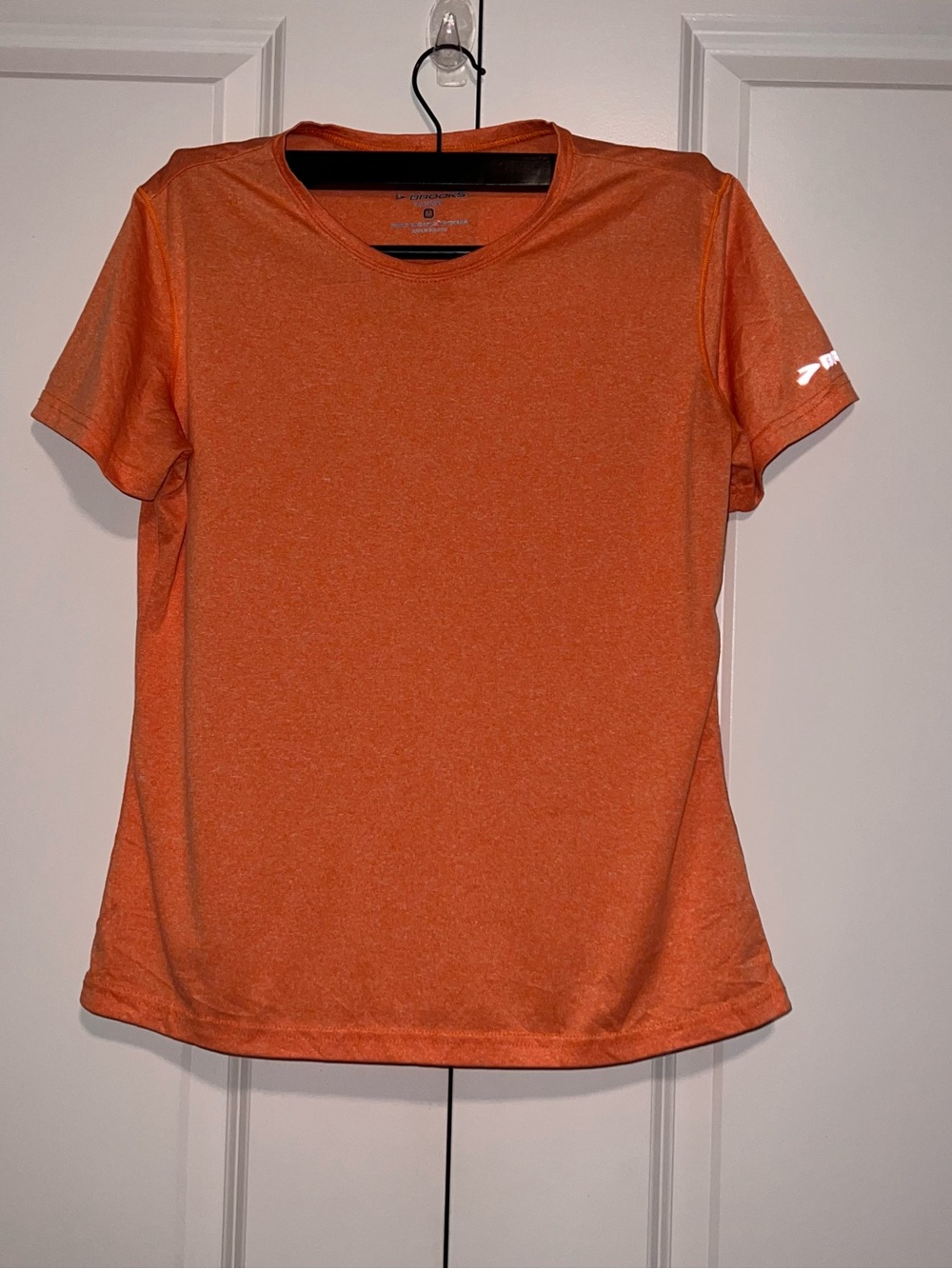 Brooks Equilibrium Technology Orange Tee, Size Medium